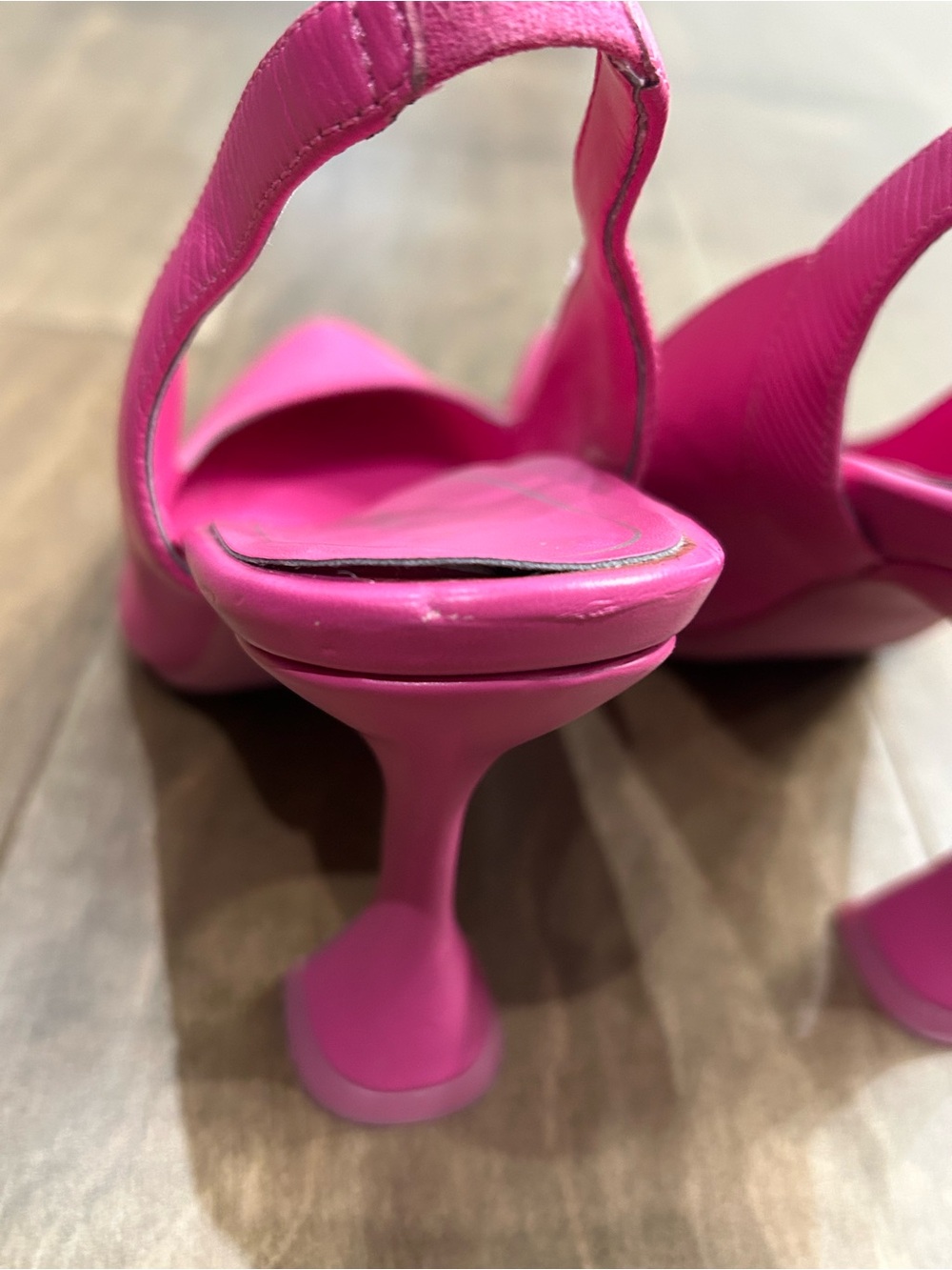 Vionic Hot Pink Slingback ribbed Pointed-Toe Heels 7 - Picture 8 of 13